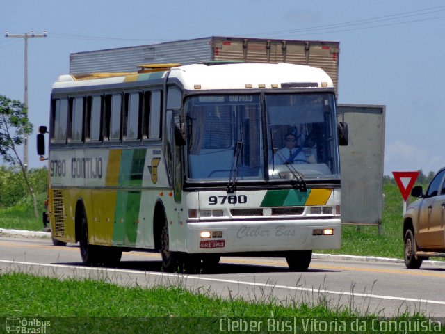 Empresa Gontijo de Transportes 9780 na cidade de Vitória da Conquista, Bahia, Brasil, por Cleber Bus. ID da foto: 2423624.