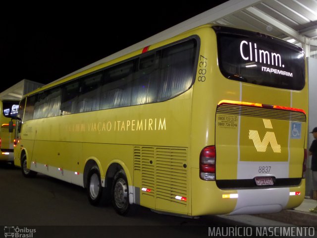 Viação Itapemirim 8837 na cidade de Belo Horizonte, Minas Gerais, Brasil, por Maurício Nascimento. ID da foto: 2423749.