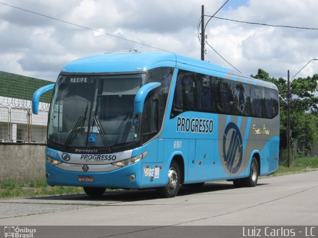 Auto Viação Progresso 6161 na cidade de Recife, Pernambuco, Brasil, por Luiz Carlos de Santana. Número da foto: #2425083.