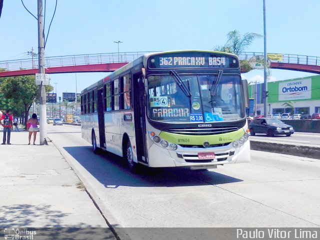 Viação Vila Real B11604 na cidade de Rio de Janeiro, Rio de Janeiro, Brasil, por Paulo Vitor Lima. ID da foto: 2425357.