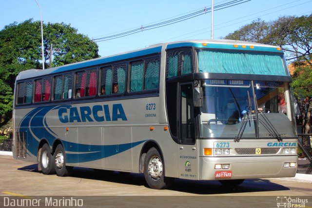 Viação Garcia 6273 na cidade de Maringá, Paraná, Brasil, por Daumer Marinho. ID da foto: 2427257.