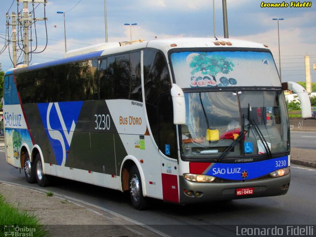 Viação São Luiz 3230 na cidade de São Paulo, São Paulo, Brasil, por Leonardo Fidelli. ID da foto: 2427288.