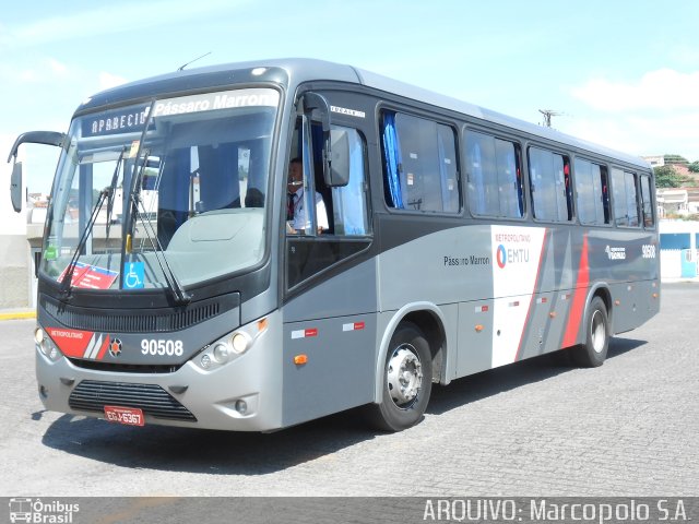 Empresa de Ônibus Pássaro Marron 90508 na cidade de Cruzeiro, São Paulo, Brasil, por Lucas Vinicius Lima. Número da foto: #2429450.