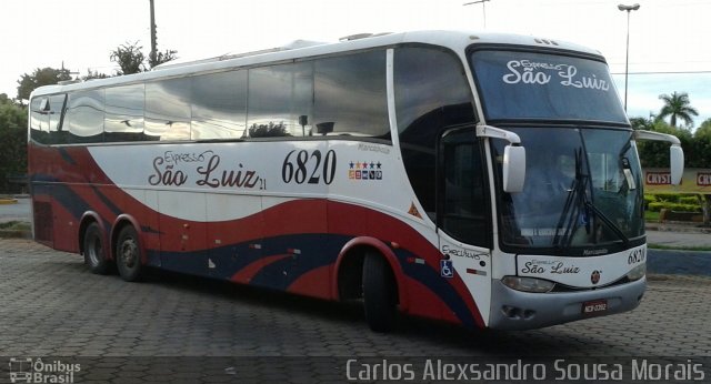 Expresso São Luiz 6820 na cidade de Piranhas, Goiás, Brasil, por Carlos Alexsandro Sousa Morais. Número da foto: #2428318.