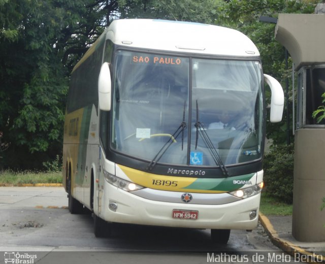 Empresa Gontijo de Transportes 18195 na cidade de São Paulo, São Paulo, Brasil, por Matheus de Melo Bento. Número da foto: #2428303.