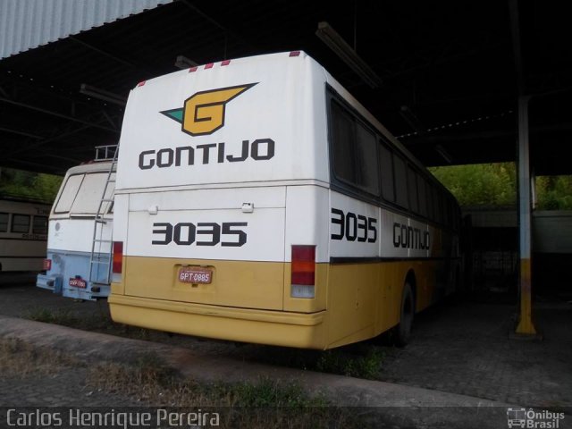 Empresa Gontijo de Transportes 3035 na cidade de Belo Horizonte, Minas Gerais, Brasil, por Carlos Henrique Pereira. ID da foto: 2395288.