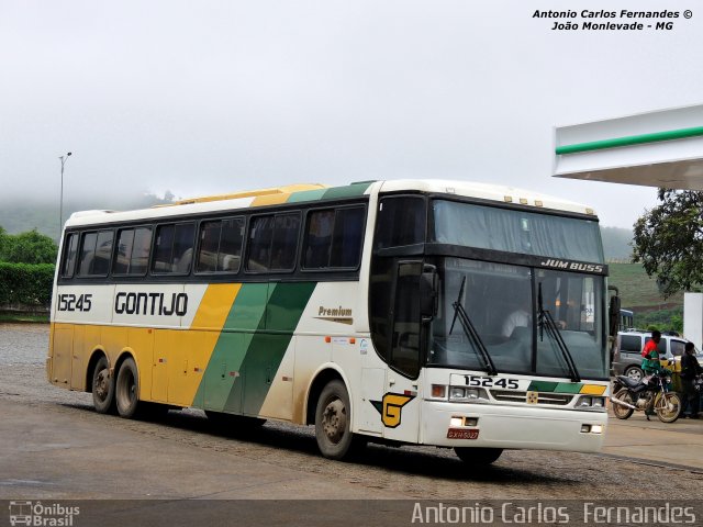 Empresa Gontijo de Transportes 15245 na cidade de João Monlevade, Minas Gerais, Brasil, por Antonio Carlos Fernandes. ID da foto: 2394892.