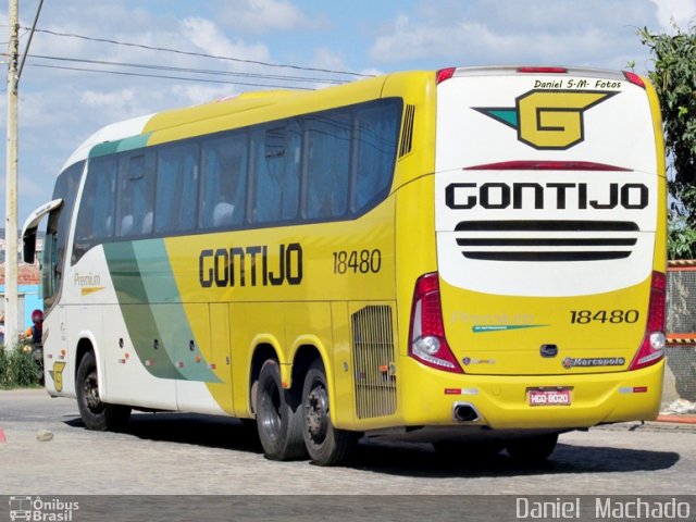 Empresa Gontijo de Transportes 18480 na cidade de Vitória da Conquista, Bahia, Brasil, por Daniel  Machado. Número da foto: #2395296.