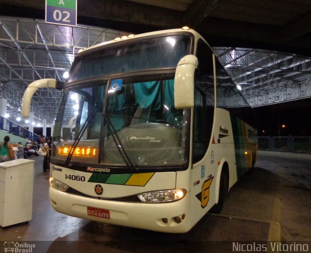 Empresa Gontijo de Transportes 14060 na cidade de Recife, Pernambuco, Brasil, por Nícolas Vitorino Lopes. Número da foto: #2431474.
