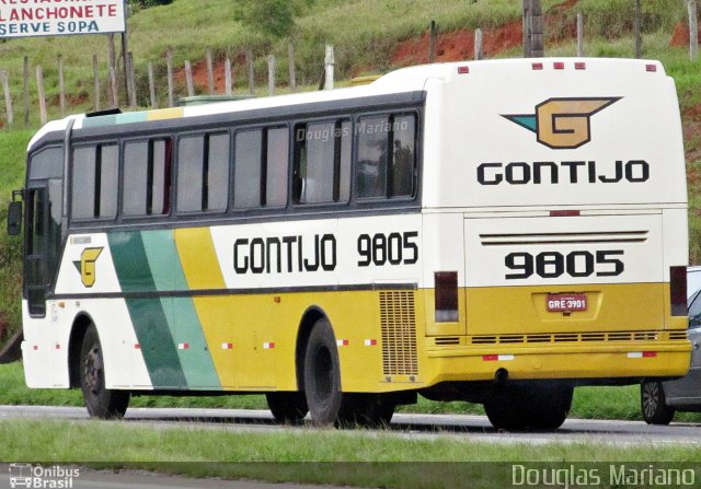 Empresa Gontijo de Transportes 9805 na cidade de Três Corações, Minas Gerais, Brasil, por Douglas Mariano. ID da foto: 2432758.