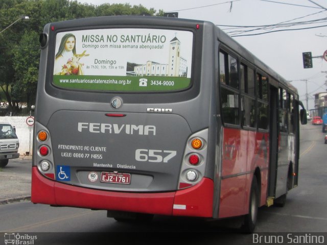 Viação Fervima 657 na cidade de Embu das Artes, São Paulo, Brasil, por Bruno Santino. Número da foto: #2432791.