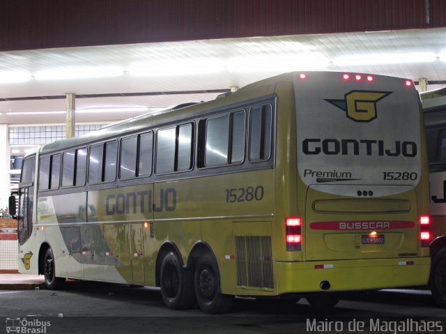 Empresa Gontijo de Transportes 15280 na cidade de João Monlevade, Minas Gerais, Brasil, por Mairo de Magalhães. ID da foto: 2432884.