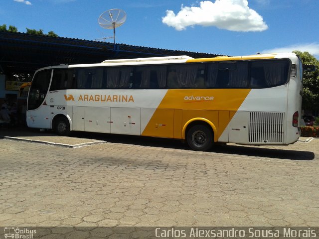Viação Araguarina 10701 na cidade de Piranhas, Goiás, Brasil, por Carlos Alexsandro Sousa Morais. Número da foto: #2432197.