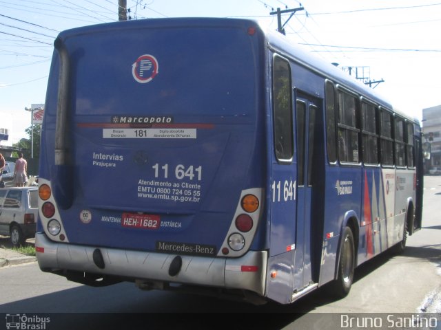 Viação Pirajuçara 11.641 na cidade de Taboão da Serra, São Paulo, Brasil, por Bruno Santino. ID da foto: 2432794.