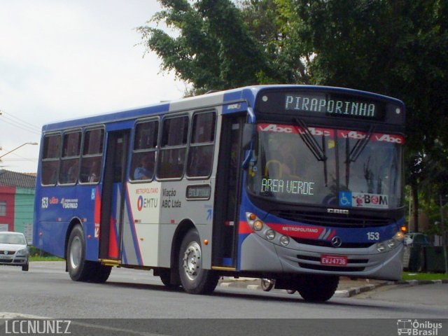 Auto Viação ABC 153 na cidade de São Bernardo do Campo, São Paulo, Brasil, por Luis Nunez. Número da foto: #2436048.