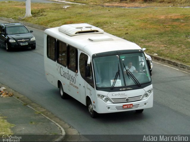 Cardoso Turismo 3739 na cidade de Belo Horizonte, Minas Gerais, Brasil, por Adão Raimundo Marcelino. Número da foto: #2438046.