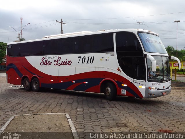 Expresso São Luiz 7010 na cidade de Piranhas, Goiás, Brasil, por Carlos Alexsandro Sousa Morais. Número da foto: #2437737.