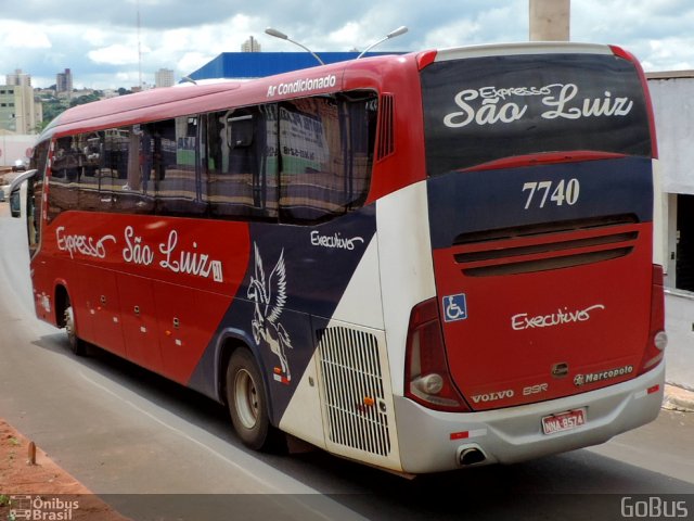 Expresso São Luiz 7740 na cidade de Rio Verde, Goiás, Brasil, por Paulo Roberto Sales do Nascimento. ID da foto: 2437257.