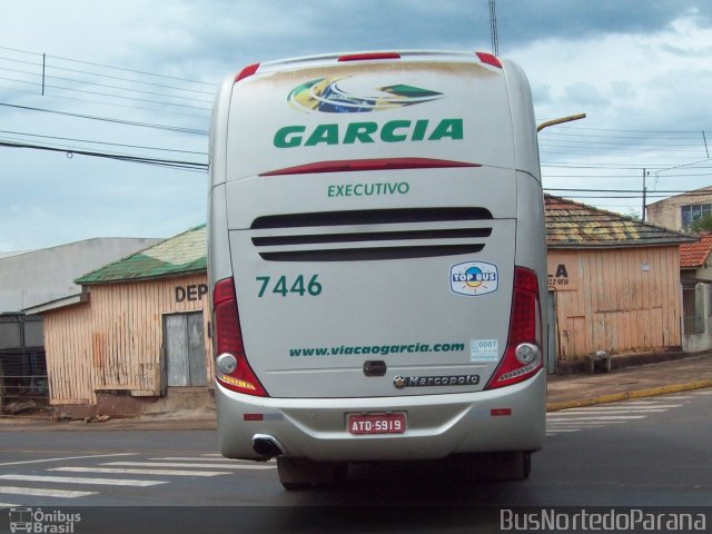 Viação Garcia 7446 na cidade de Apucarana, Paraná, Brasil, por Josino Vieira. Número da foto: #2436914.