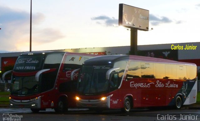 Expresso São Luiz 7600 na cidade de Goiânia, Goiás, Brasil, por Carlos Júnior. Número da foto: #2438996.