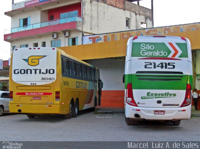Empresa Gontijo de Transportes 11040 na cidade de Teixeira de Freitas, Bahia, Brasil, por Marcel  Sales. Número da foto: #2439149.