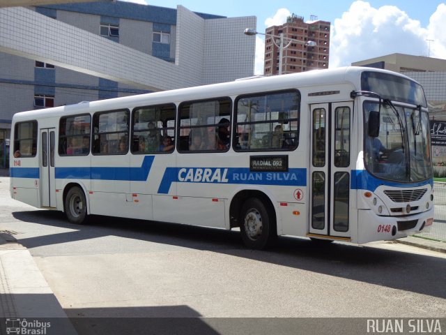 Empresa Viação Cabral 0148 na cidade de Campina Grande, Paraíba, Brasil, por Ruan Silva. Número da foto: #2439681.