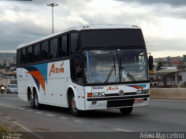 Ativa Fretamento e Turismo 1600 na cidade de Belo Horizonte, Minas Gerais, Brasil, por Adão Raimundo Marcelino. ID da foto: 2441786.