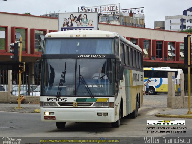 Empresa Gontijo de Transportes 15305 na cidade de Governador Valadares, Minas Gerais, Brasil, por Valter Francisco. ID da foto: 2441740.