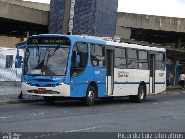 TUPI - Transportes Urbanos Piratininga 6 2487 na cidade de São Paulo, São Paulo, Brasil, por Ricardo Luiz. Número da foto: #2445729.