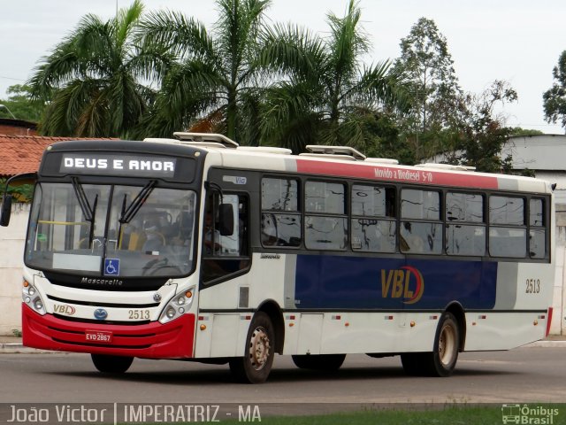 VBL - Viação Branca do Leste 2513 na cidade de Imperatriz, Maranhão, Brasil, por João Victor. ID da foto: 2445133.