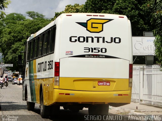 Empresa Gontijo de Transportes 3150 na cidade de Almenara, Minas Gerais, Brasil, por Sérgio Augusto Braga Canuto. ID da foto: 2445922.