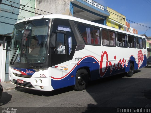 Turismo e Fretamento Orion Transportes 2806 na cidade de Taboão da Serra, São Paulo, Brasil, por Bruno Santino. Número da foto: #2446562.