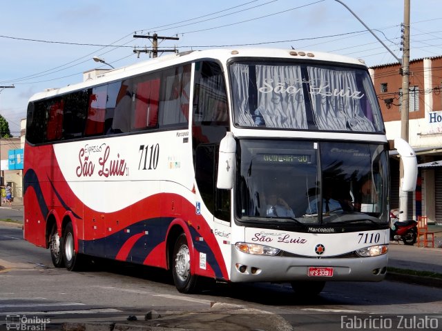 Expresso São Luiz 7110 na cidade de Goiânia, Goiás, Brasil, por Fabricio do Nascimento Zulato. ID da foto: 2447577.