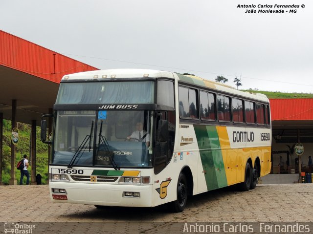 Empresa Gontijo de Transportes 15690 na cidade de João Monlevade, Minas Gerais, Brasil, por Antonio Carlos Fernandes. ID da foto: 2449019.