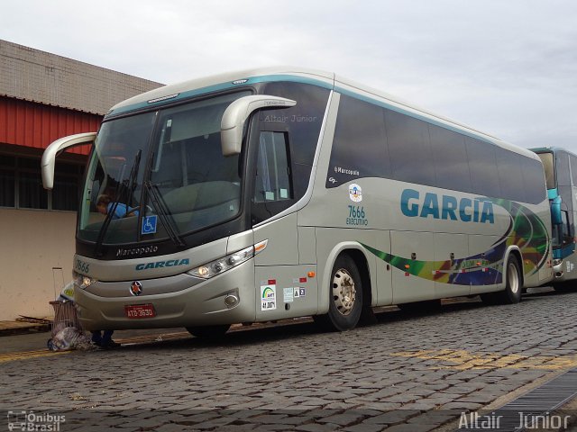 Viação Garcia 7666 na cidade de Londrina, Paraná, Brasil, por Altair Júnior. ID da foto: 2396089.