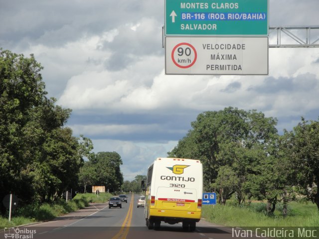 Empresa Gontijo de Transportes 3120 na cidade de Pirapora, Minas Gerais, Brasil, por Ivan Caldeira Moc. Número da foto: #2450099.