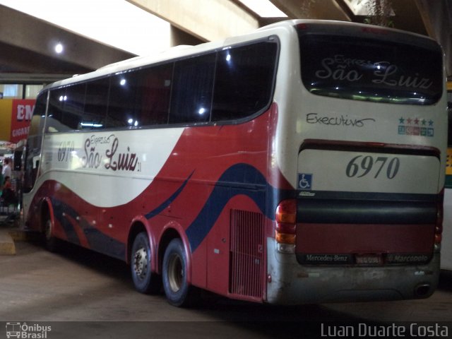 Expresso São Luiz 6970 na cidade de Anápolis, Goiás, Brasil, por Luan Duarte Costa. ID da foto: 2451115.