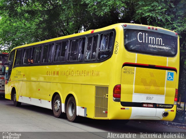 Viação Itapemirim 8067 na cidade de São Paulo, São Paulo, Brasil, por Alexandre  Teixeira Valente. ID da foto: 2451246.