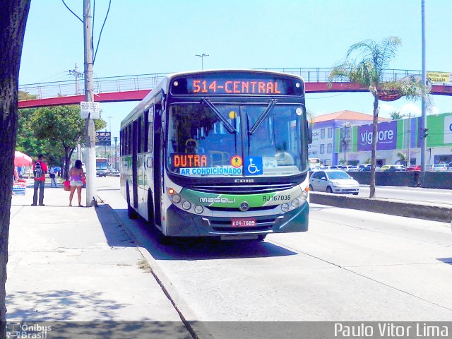 Transportes Mageli RJ 167.035 na cidade de Rio de Janeiro, Rio de Janeiro, Brasil, por Paulo Vitor Lima. Número da foto: #2452495.
