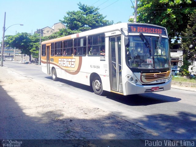Transportes Fabio's RJ 154.054 na cidade de Rio de Janeiro, Rio de Janeiro, Brasil, por Paulo Vitor Lima. Número da foto: #2452496.