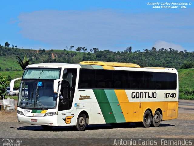 Empresa Gontijo de Transportes 11740 na cidade de João Monlevade, Minas Gerais, Brasil, por Antonio Carlos Fernandes. ID da foto: 2397607.