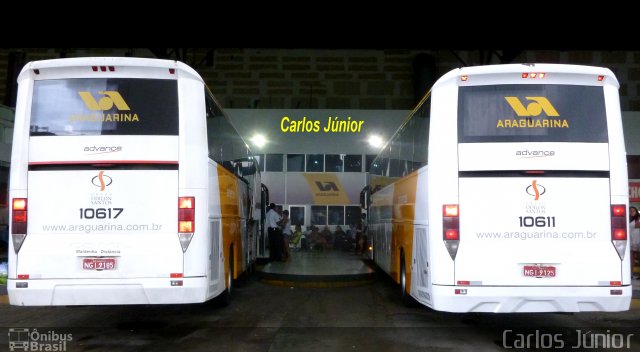 Viação Araguarina 10617 na cidade de Goiânia, Goiás, Brasil, por Carlos Júnior. ID da foto: 2397981.