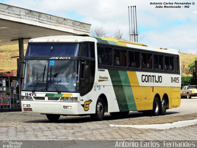 Empresa Gontijo de Transportes 11415 na cidade de João Monlevade, Minas Gerais, Brasil, por Antonio Carlos Fernandes. ID da foto: 2397619.