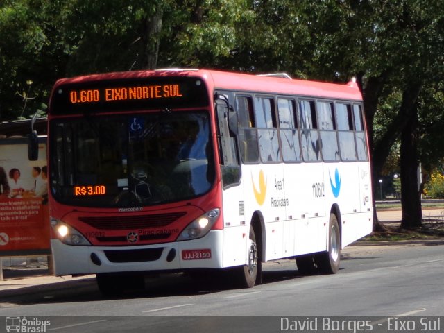 Viação Piracicabana Distrito Federal 110612 na cidade de Brasília, Distrito Federal, Brasil, por David Borges. ID da foto: 2400947.