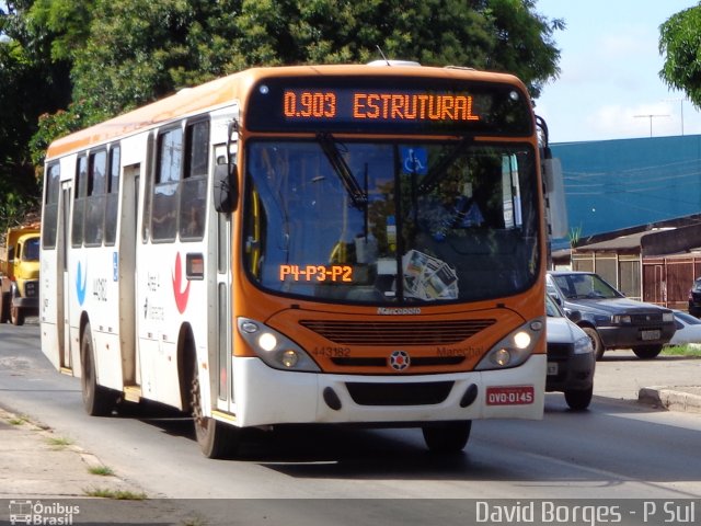 Auto Viação Marechal Brasília 443182 na cidade de Ceilândia, Distrito Federal, Brasil, por David Borges. ID da foto: 2400920.