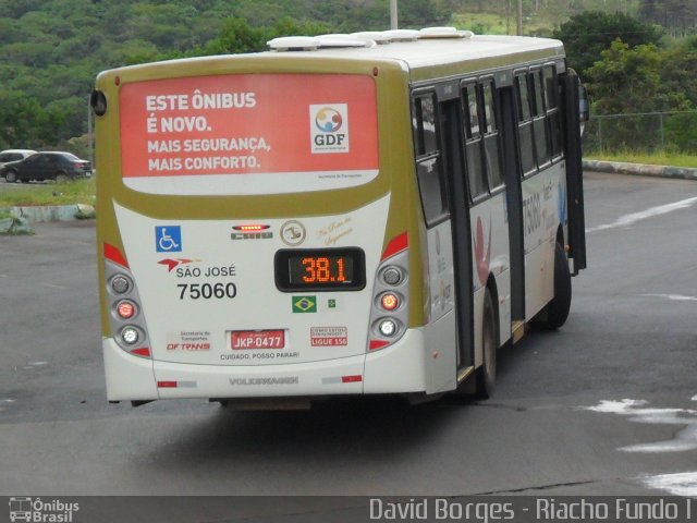 Expresso São José 75060 na cidade de Riacho Fundo, Distrito Federal, Brasil, por David Borges. Número da foto: #2400852.