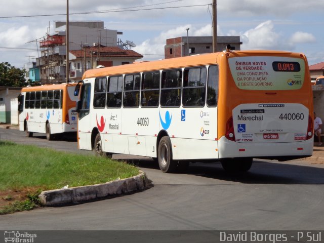 Auto Viação Marechal Brasília 440060 na cidade de Ceilândia, Distrito Federal, Brasil, por David Borges. Número da foto: #2402905.