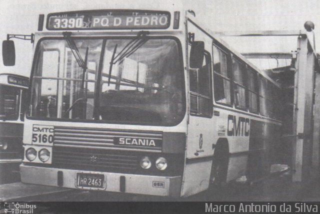 CMTC - Companhia Municipal de Transportes Coletivos 5160 na cidade de São Paulo, São Paulo, Brasil, por Marco Antonio da Silva. Número da foto: #2401445.