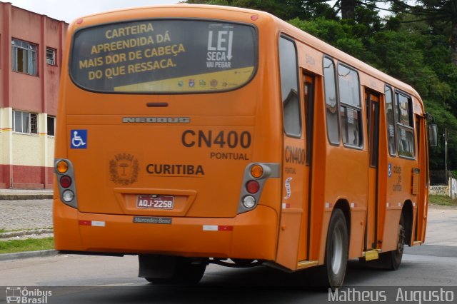 Transporte Coletivo Glória CN400 na cidade de Curitiba, Paraná, Brasil, por Matheus  Augusto. Número da foto: #2402647.