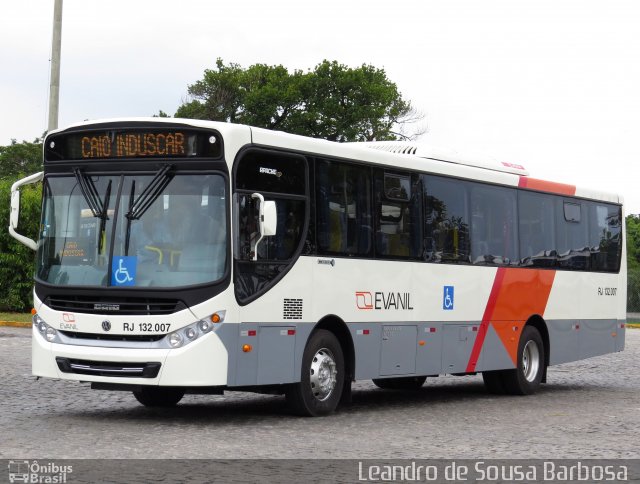 Evanil Transportes e Turismo RJ 132.007 na cidade de Nova Iguaçu, Rio de Janeiro, Brasil, por Leandro de Sousa Barbosa. ID da foto: 2404901.